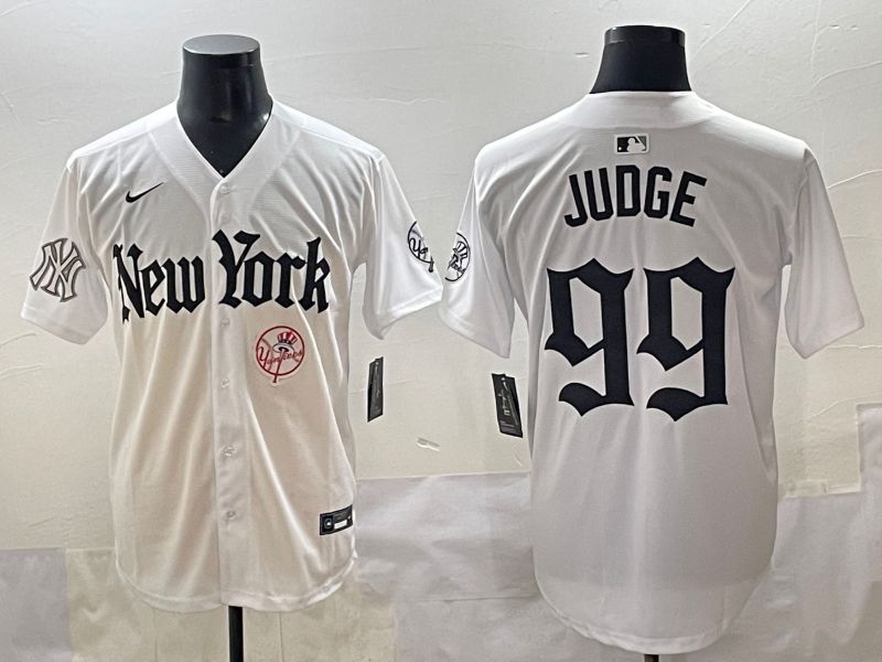 Men 2025 New York Yankees #99 Judge White Five generations Joint Name Nike MLB Jersey style 19->washington nationals->MLB Jersey